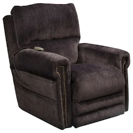 Lay Flat Power Recliner with Power Headrest and Lumbar Power